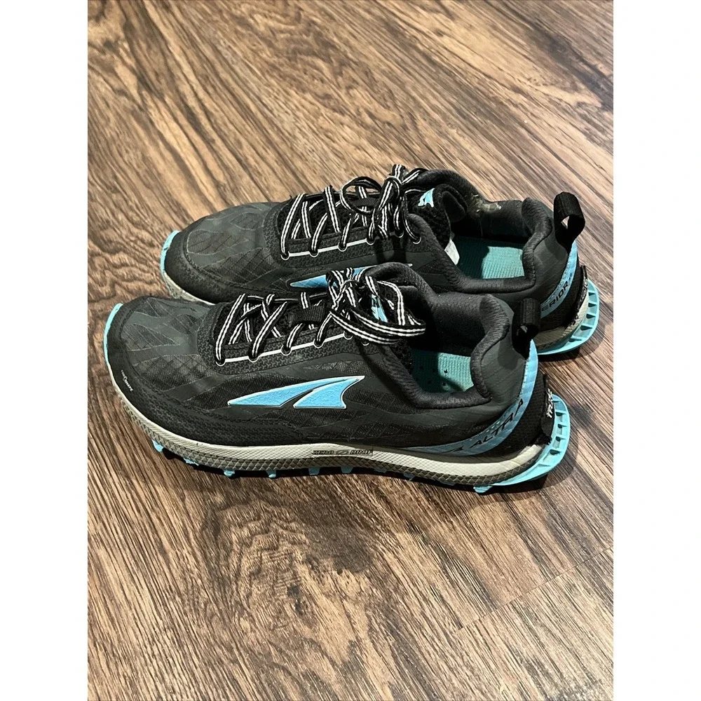 Altra Trail Running Shoes Foot Shape Blue Zero Drop Gaiter Trap 3.0 Size 6
